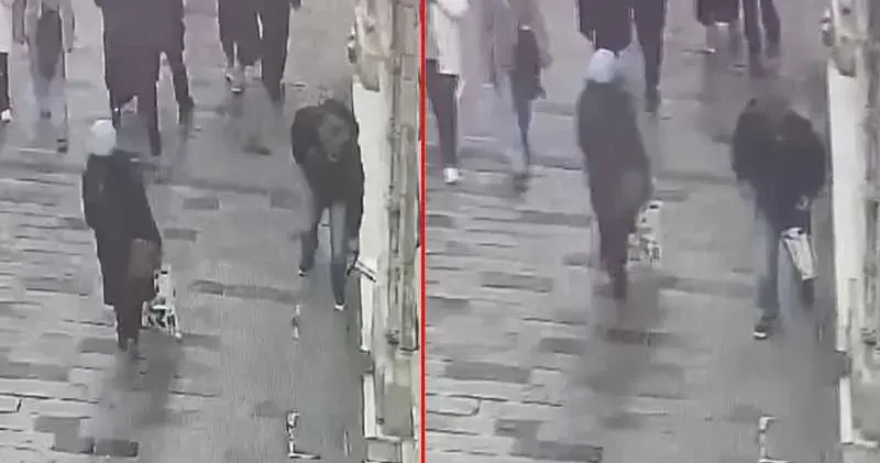 Beyoğlu’nda kaldırımda unutulan bez çantayı çalan şüpheli tutuklandı