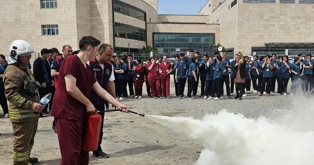 Dörtyol Devlet Hastanesi nde yangın güvenliği eğitimi Hatay Haberleri