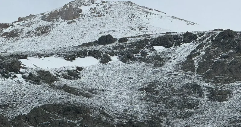 Van ın yüksek kesimlerinde kar etkili oldu