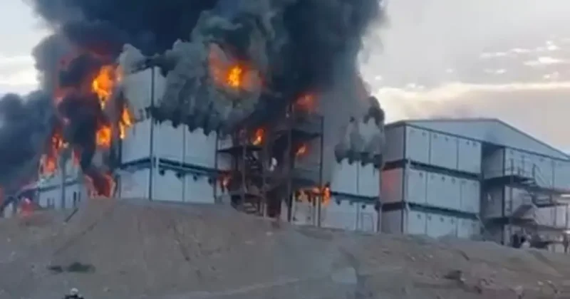 Kahramanmaraş’ta şantiye yangını: 1 ölü, 6 yaralı
