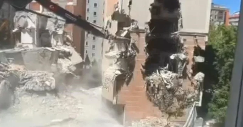 Esenyurt ta Çöken Bina Panik Yarattı