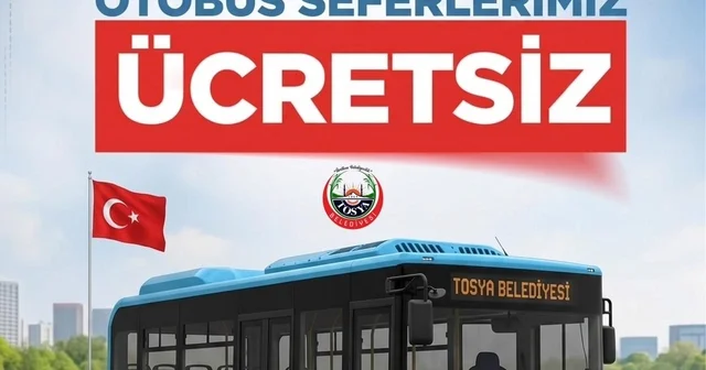 Tosya da 19 Mayıs ta halk otobüsleri ücretsiz olacak Kastamonu Haberleri