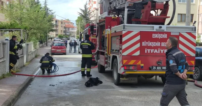 Yangında sürünerek kaçmaya çalışan kadının durumu ağır
