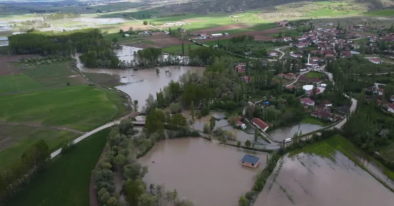 Çekerek Irmağı nın neden oldu taşkınlar dronla görüntülendi