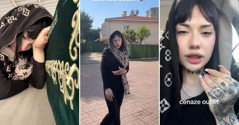 Dedesinin tabutunun başında video çeken TikToker tanıdık çıktı