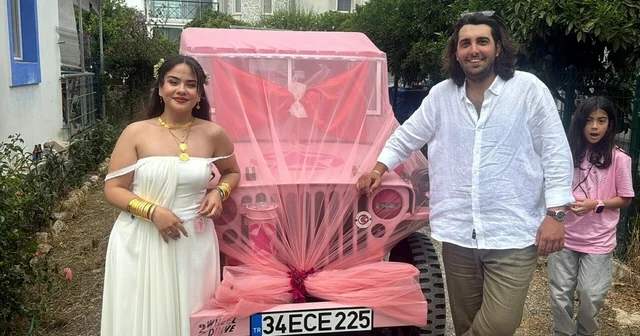 Hurda cipi babası yenileyip pembeye boyadı, nişanlısına çeyiz hediyesi yaptı Muğla Haberleri