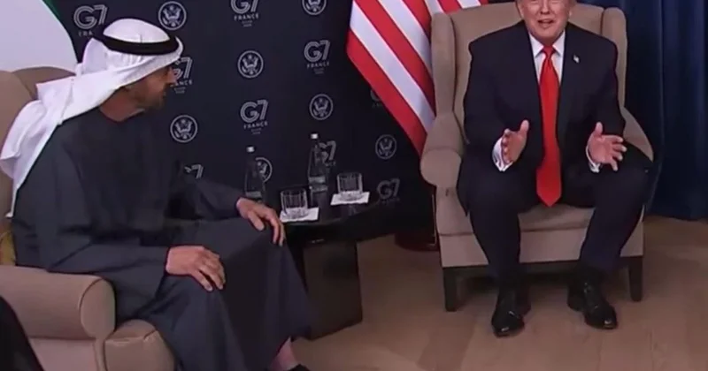 Trump, BAE Devlet Başkanı Al Nahyan ile kameralar önünde dalga geçti
