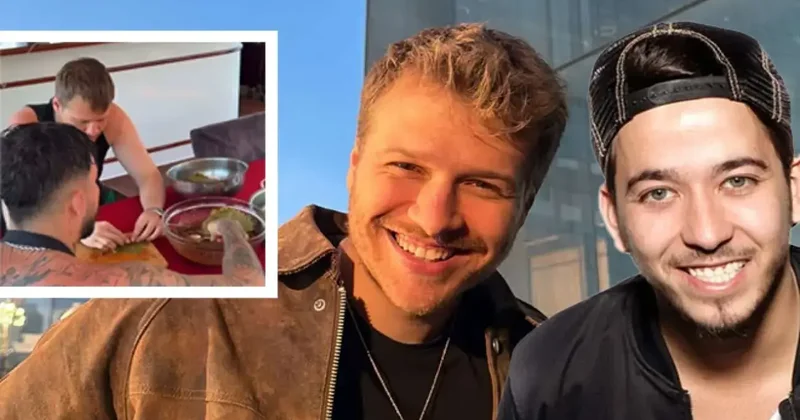 Burak Yörük ve Mahmut Orhan dan şaşırtan görüntü: Sarma sardılar!