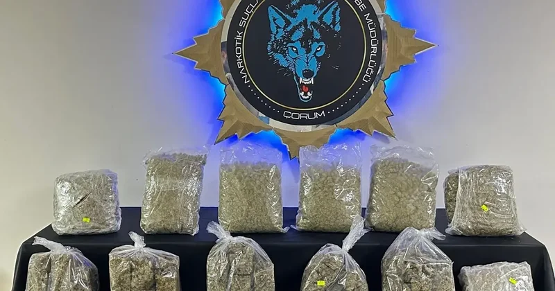 Çorum da yaklaşık 9,5 kilogram sentetik uyuşturucu ele geçirildi