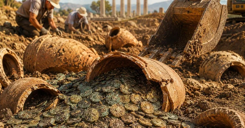 Su borusu döşerken 600 kilo altın buldular
