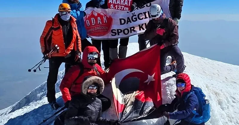 Ordulu dağcılar zirve yaptı