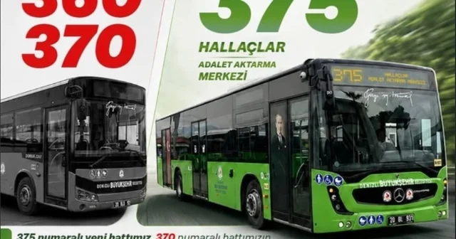 Denizli de 360 ve 370 numaralı otobüsler iptal edildi, yeni 375 hattı başlıyor Denizli Haberleri Habertürk Yerel Haberler