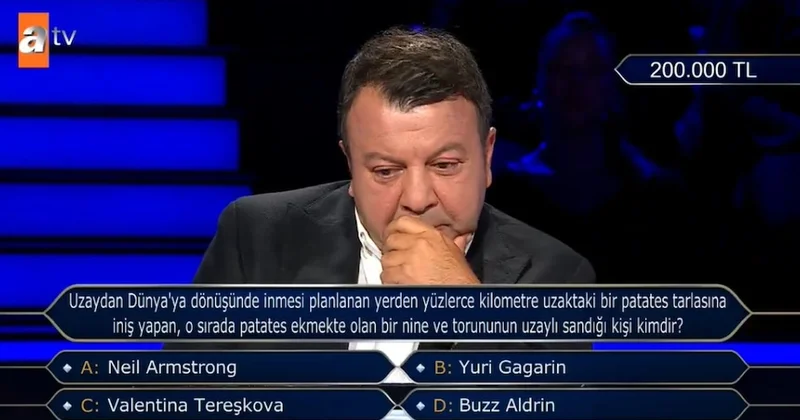 Çok düşündü ama sonunda yüzü güldü: Kim Milyoner Olmak İster de 200 bin TL lik soru Sözcü Gazetesi