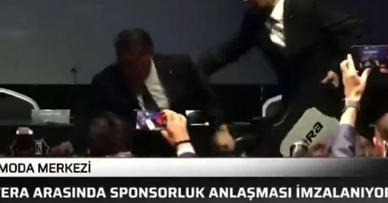 Serdal Adalı nın talihsiz anı! Basın toplantısında yere düştü