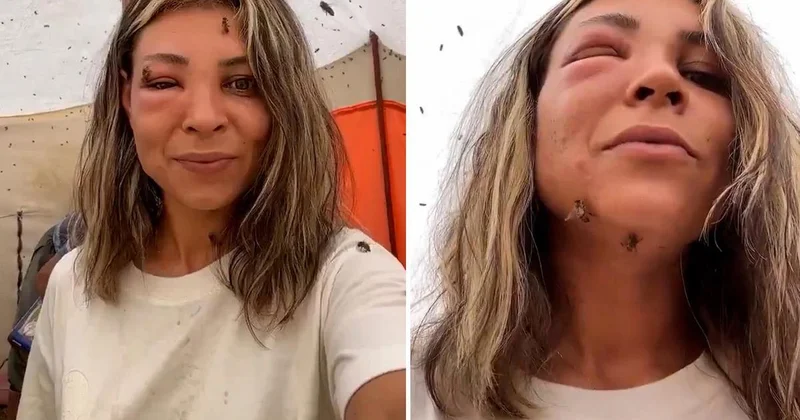 Arıcılık yapan kadının görüntüleri şaşırttı