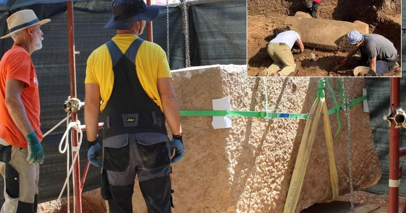 3 metre derinlikte bulunan 5 tonluk mühürlü lahitten bakın ne çıktı