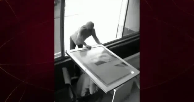 Gülerek başladı panikle bitti: Yaslandığı cam arkadaşının kafasında patladı!