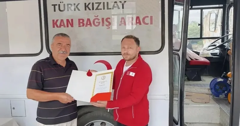 38 kez kan bağışladı, altın madalyayla onurlandırıldı
