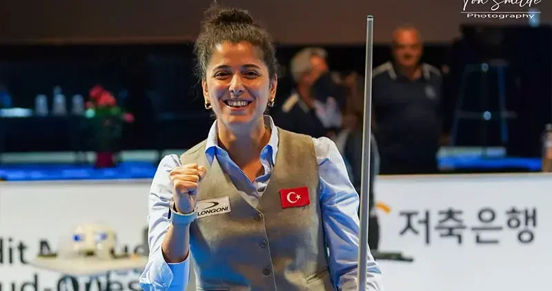 Milli bilardocu Güzin Müjde Karakaşlı dünya şampiyonu oldu