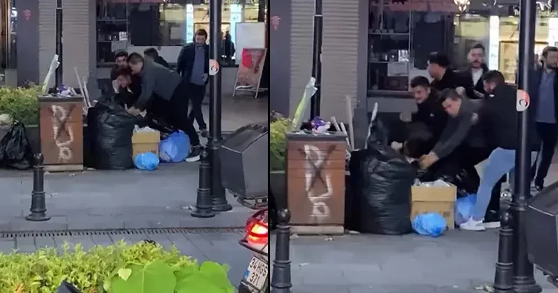 Kağıthane de tekme tokat darbettiler; çöplerin üzerinde dövmeye devam ettiler