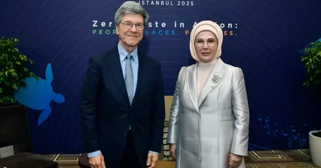 Emine Erdoğan BM Sürdürülebilir Kalkınma Çözümleri Ağı Başkanı Sachs ile bir araya geldi Gündem Haberleri