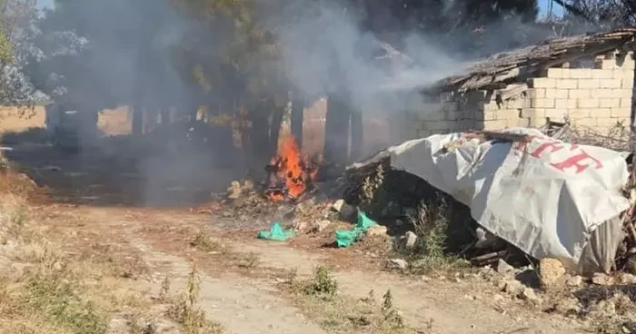 Bucak ta odunlukta çıkan yangın korkuttu