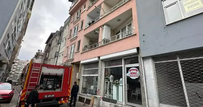 Samsun da çatı yangını