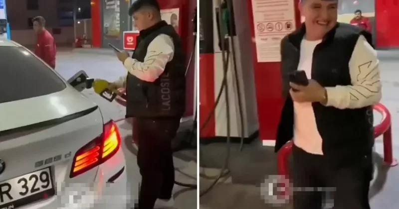 Çok zengin olduğunu böyle kanıtladı, aracı mazotla yıkadı