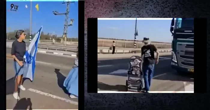 Akıl almaz görüntü! İsrail vahşete bebekleri de alet etti: TIR ın önünü kesip...