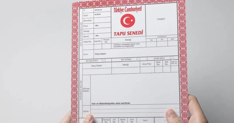 Binlerce tapu sahibinin adresine bu yazı gönderilecek Sözcü Gazetesi