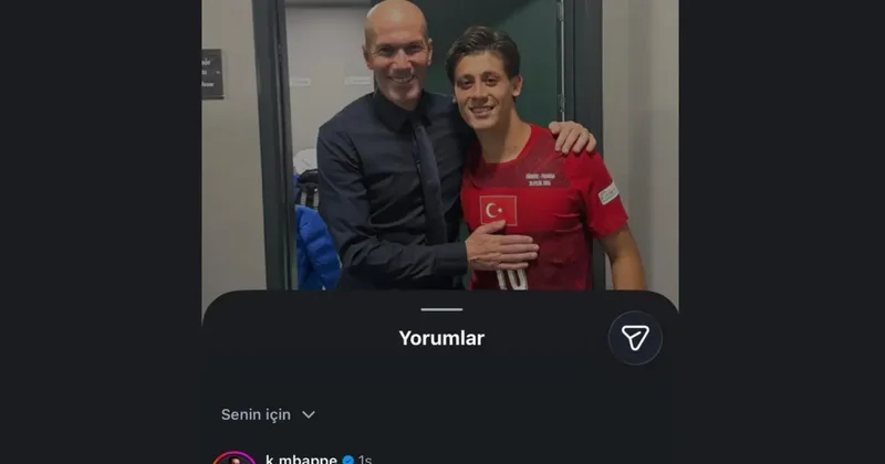 Arda Güler, Zidane ile fotoğraf paylaştı! Mbappe den sitem geldi
