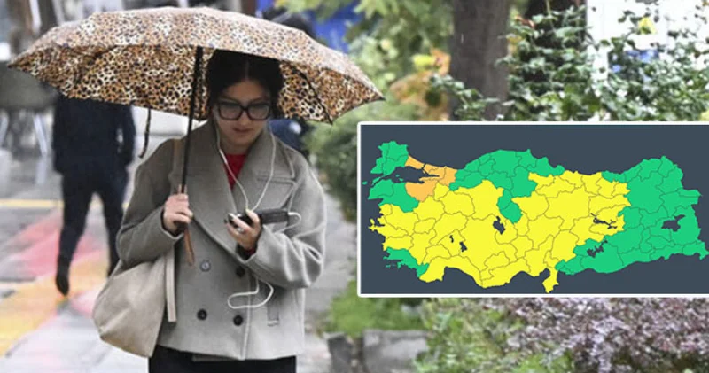 44 KENT İÇİN ALARM! Hava durumu son dakika: İşte sarı ve turuncu alarm verilen 44 kentimiz Son dakika haberleri
