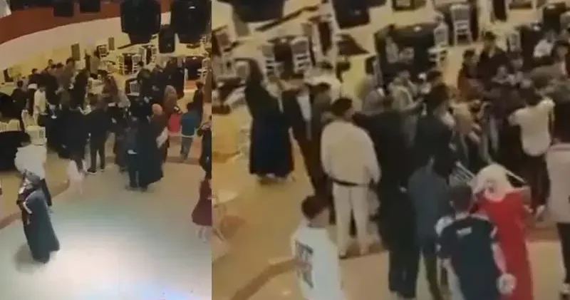 Takı töreninde tekmeli yumruklu kavga