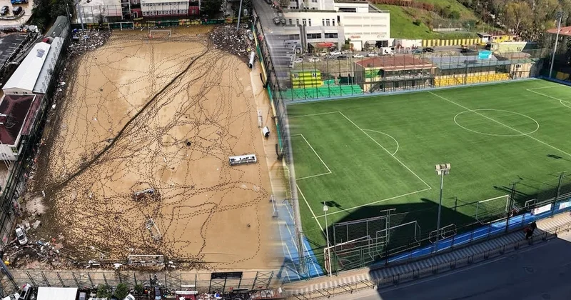 İstanbul daki sel felaketinde kullanılamaz hale gelmişti! Atatürk Ayazağa Stadı yıkılıyor Sözcü Gazetesi