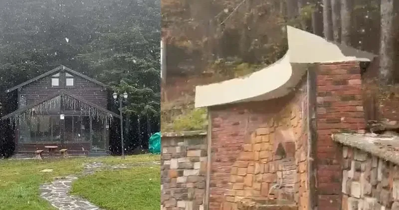 Uludağ’da kar yağışı