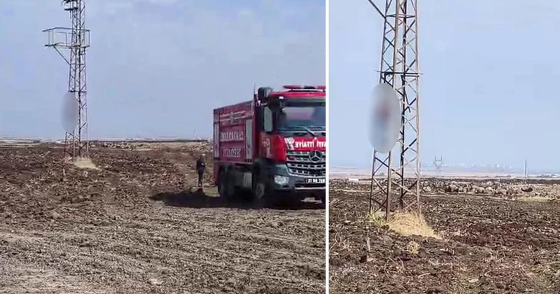 Eşiyle tartıştı, yüksek gerilim hattı direğine bağladığı iple intihar etti