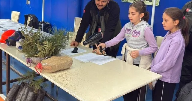 Emet te Bilim Festivali nde çocuklara erozyon eğitimi Kütahya Son Dakika Haberleri Habertürk Yerel Haberler