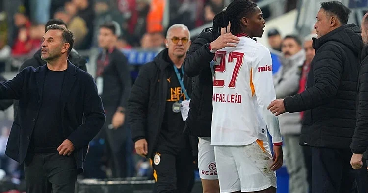Galatasaray da derbi öncesi Leao alarmı! 16 dakika sonra oyundan çıktı