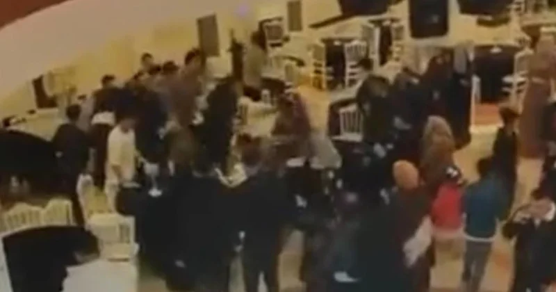 Takı töreni bir anda karıştı: Tekme, yumruk ve sandalyeler havada uçuştu Sözcü Gazetesi