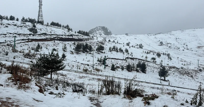 Bolu da Kartalkaya, Manisa da Alaşehir in yüksek kesimleri karla kaplandı