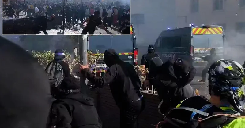 Fransa da sarı yelekliler her yeri yakıp yıkıyor! Polislerin çaresiz kaldığı anlar kamerada