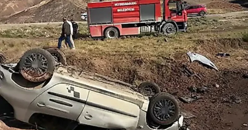 Siirt’te otomobil takla attı, aynı aileden 5 yaralı