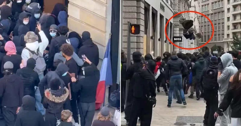 Fransa’da protestolar yağmaya dönüştü! Pek çok ünlü markanın mağazalarına girdiler
