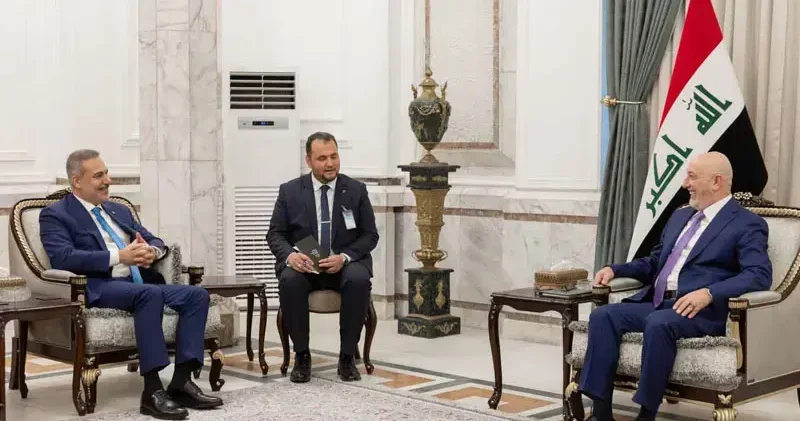 Bakan Fidan, Irak Cumhurbaşkanı Amedi tarafından kabul edildi