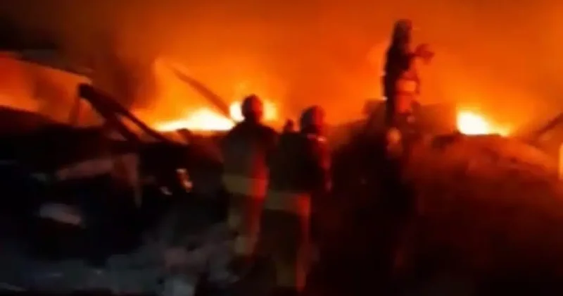Belen’de korkutan yangın