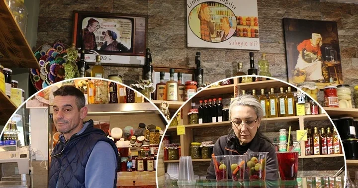 Eskişehir’de Neşeli Günler filmi gerçek oldu! Boşanan çift karşı karşıya turşu dükkanı işletiyor