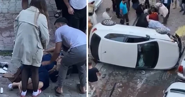 İstanbul da aracın freni tutmadı, ortalık savaş alanına döndü