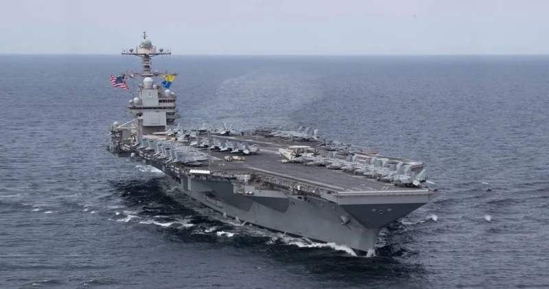 Dünyanın en büyük uçak gemisi USS Gerald R. Ford Karayip lere ulaştı
