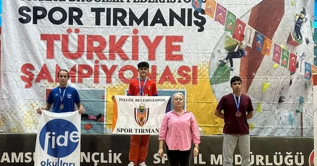 İnegöl Belediyesporlu sporculardan, spor tırmanışta Türkiye dereceleri Bursa Haberleri