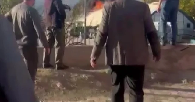 Amasya da plastik malzeme dolu depo yandı, yükselen dumanlar metrelerce öteden görüldü Amasya Haberleri